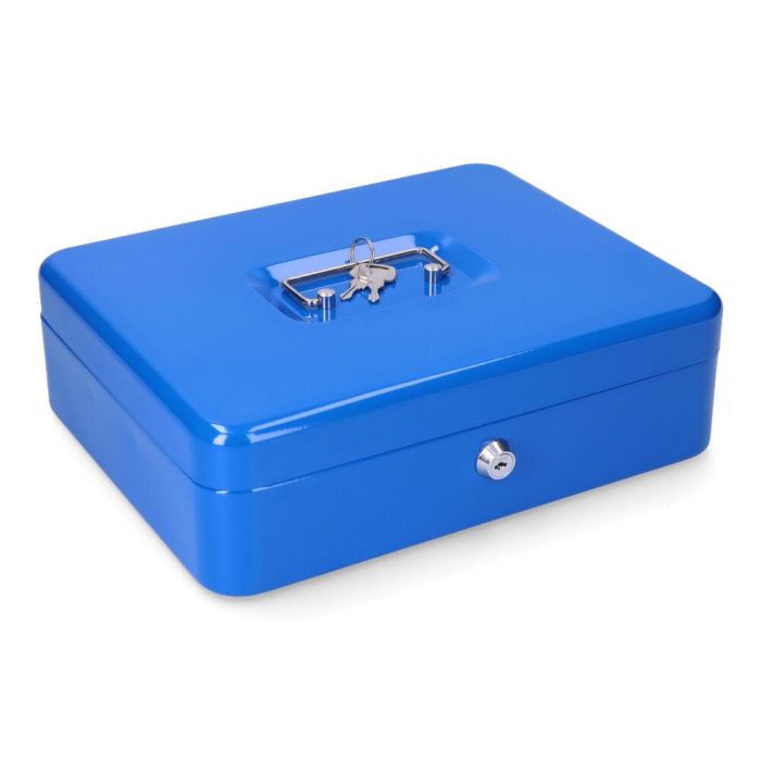 Micel Caja de caudales cfc09 300x240x90mm azul con bandeja y asa Micel Caja de caudales cfc09 300x240x90mm azul con bandeja y asa