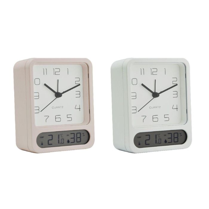 Reloj Despertador Basicos DKD Home Decor Blanco Rosa Palo 4.5 x 12 x 10 cm (2 Unidades) Reloj Despertador Basicos DKD Home Decor Blanco Rosa Palo 4.5 x 12 x 10 cm (2 Unidades)
