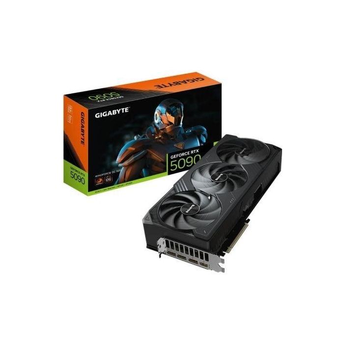Gigabyte 9VN5090WO-00-G10 Tarjeta Gráfica GeForce RTX 5090 WindForce OC 32GB GDDR7 NVIDIA Blackwell DLSS 4 2467 MHz PCI-E 5.0