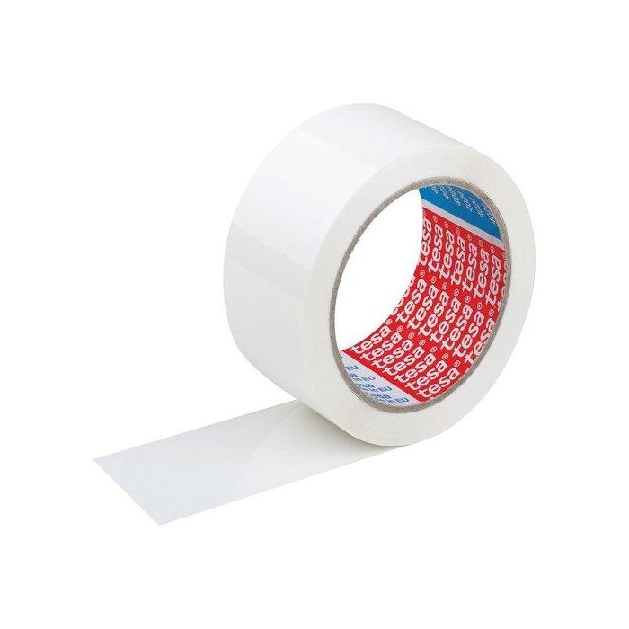 Cinta De Embalaje Tesa Poliolefina Extra Fuerte Rollo 66X50 Blanco 36 unidades