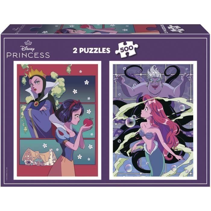 EDUCA AAAQE71934 Puzzle Villanos y Princesas Disney 2x500 piezas