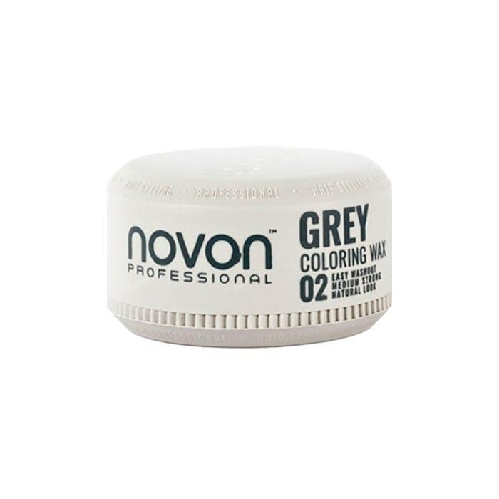 Novon Cera de Coloración para Cabello Gris Coloring Wax Grey 100ml - Fijación Media Fuerte y Aspecto Natural