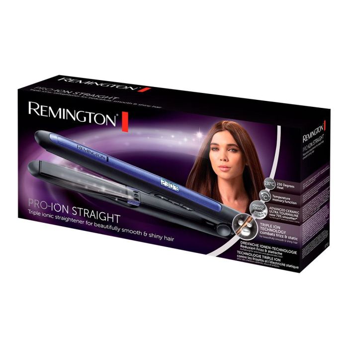 Remington Pro Ion Straight S7710 Plancha de Pelo, Tecnología Iónica Triple, Cerámica con Turmalina, 9 Temperaturas 150-230°C, Placas Flotantes 110mm, Color Lila/Negro 3 Remington Pro Ion Straight S7710 Plancha de Pelo, Tecnología Iónica Triple, Cerámica con Turmalina, 9 Temperaturas 150-230°C, Placas Flotantes 110mm, Color Lila/Negro 3