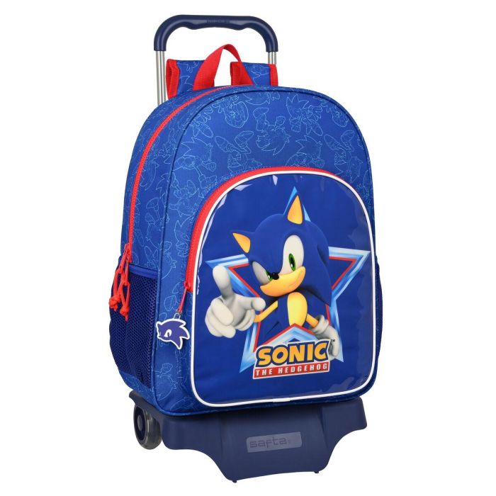 Mochila Escolar con Ruedas Sonic Let's roll Azul marino 33 x 42 x 14 cm 0 Mochila Escolar con Ruedas Sonic Let's roll Azul marino 33 x 42 x 14 cm 0