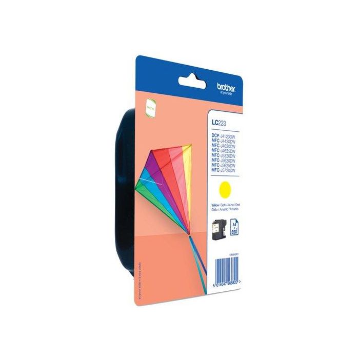 Cartucho Inkjet Brother Lc-223Ybp Amarillo Dcp-J4120Dw, Mfc-J4420Dw/J4620Dw/J4625Dw/J5320Dw/J5620Dw/J5625Dw/J5720Dw (550 Pag.)