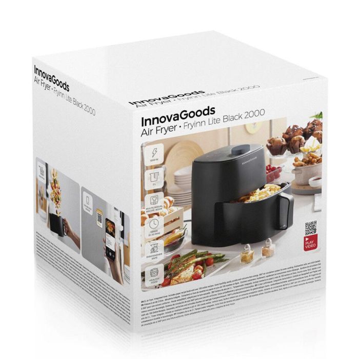Freidora de Aire Innovagoods Fryinn Lite 2000, Negra - Inde 2 Freidora de Aire Innovagoods Fryinn Lite 2000, Negra - Inde 2