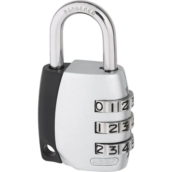 Abus Candado de combinación 155/30 B/DFNLI Arco de acero Código digital de tres dígitos personalizable 1