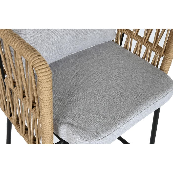 Taburete DKD Home Decor Gris Natural 58 x 100 x 59 cm (4 Unidades) 3 Taburete DKD Home Decor Gris Natural 58 x 100 x 59 cm (4 Unidades) 3