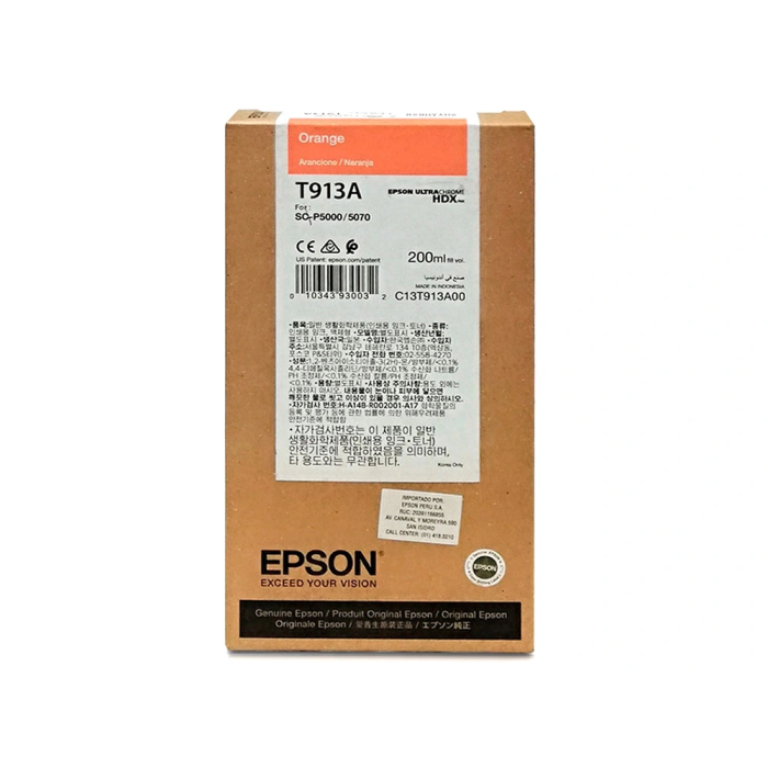 EPSON T913A Orange Ink Cartridge (200ml) para SC-P5000 1