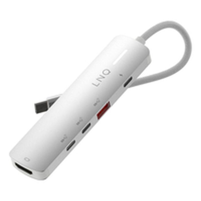 Hub USB Linq Byelements LQ49051 Blanco Gris 19