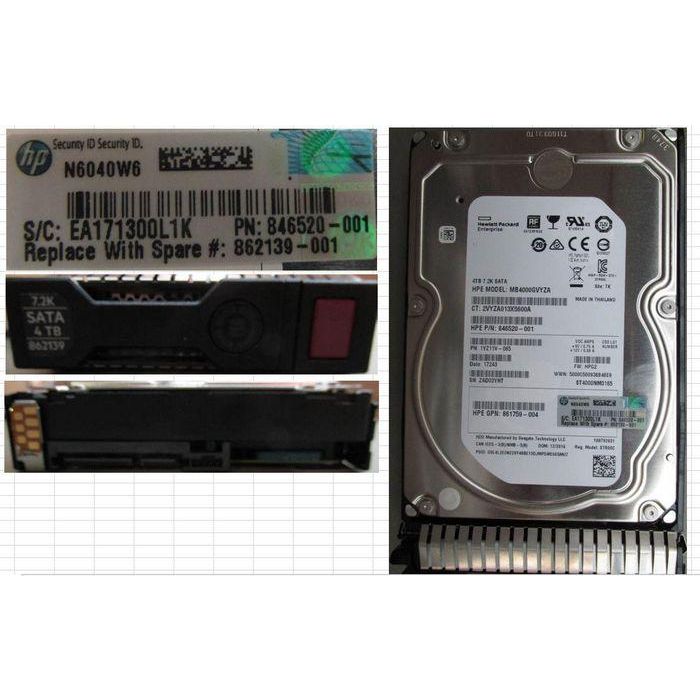 Hewlett Packard Enterprise Disco Duro 4TB SATA 6 Gb/s 7,200 rpm 3.5-inch LFF Midline 512e con Firmware Firmado Digitalmente 1