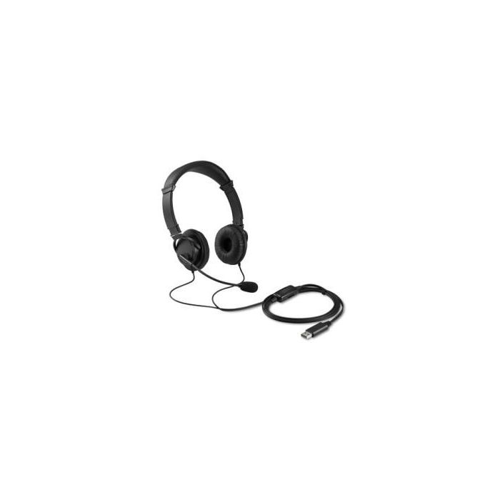 Kensington K33065WW Auriculares Hi-Fi USB con Micrófono y Control de Volumen para Oficina y Centro de Llamadas