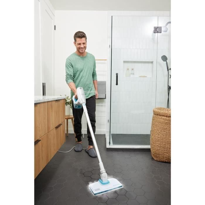Mopa a vapor multifunción - BLACK & DECKER - BHSM15FX08-QS - 1500 W - 8 accesorios - Blanco / Gris / Azul 5 Mopa a vapor multifunción - BLACK & DECKER - BHSM15FX08-QS - 1500 W - 8 accesorios - Blanco / Gris / Azul 5