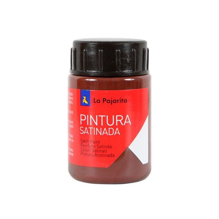 La Pajarita Témpera Escolar Satinada 35 mL, Marrón Sombra Tostada, Pintura para Manualidades