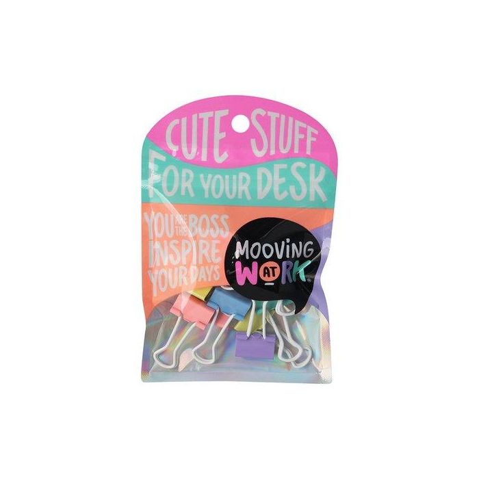 Pinza Pala Abatible Mooving 19 Mm. Blister De 12 Col. Surtidos