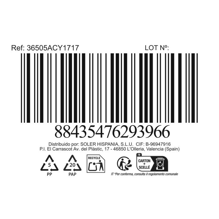 Inde Cesta Cónica Mimbre Cuad. con Asa 17 cm x 17 cm x 7 cm (18 Unidades)