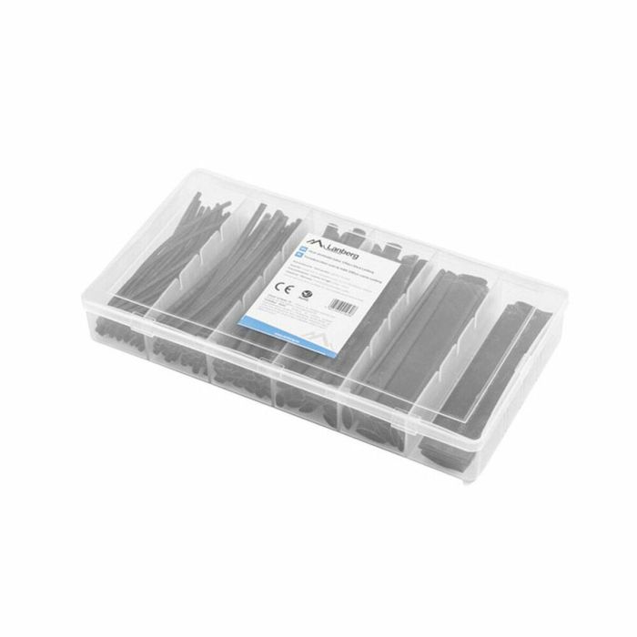 Lanberg Tubo Termorretractil 100 Unidades 100 mm - Varios Diámetros (1.5 mm a 13 mm) - Negro 1