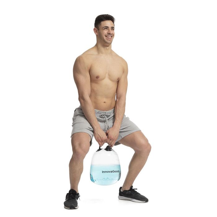 Pesa Rusa de Agua para Entrenamiento Fitness con Guía de Ejercicios Fibell InnovaGoods 3 Pesa Rusa de Agua para Entrenamiento Fitness con Guía de Ejercicios Fibell InnovaGoods 3