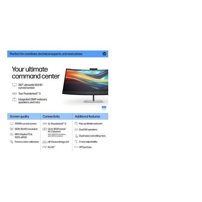 HP Series 7 Pro 39.7 inch 5K2K Conferencing Monitor-740pm 12