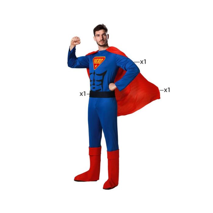 Disfraz Heroe Comic Traje Azul Hombre Adulto XS-S 0 Disfraz Heroe Comic Traje Azul Hombre Adulto XS-S 0
