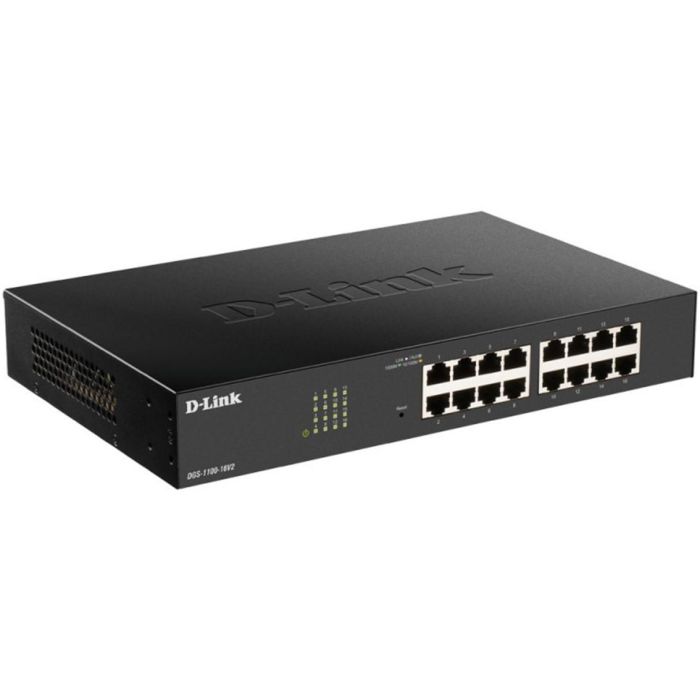 D-Link Switch 16 Puertos Gestionable Gigabit, Negro, IEEE 802.3, VLAN, QoS, Sin Ventilador 1 D-Link Switch 16 Puertos Gestionable Gigabit, Negro, IEEE 802.3, VLAN, QoS, Sin Ventilador 1