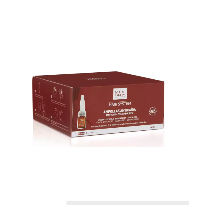 Martiderm Hair System 3 grf Antihair Loss Ampoules 14U.