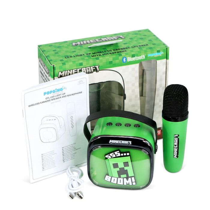 Altavoz y Micro Karaoke LED Minecraft 8 Altavoz y Micro Karaoke LED Minecraft 8