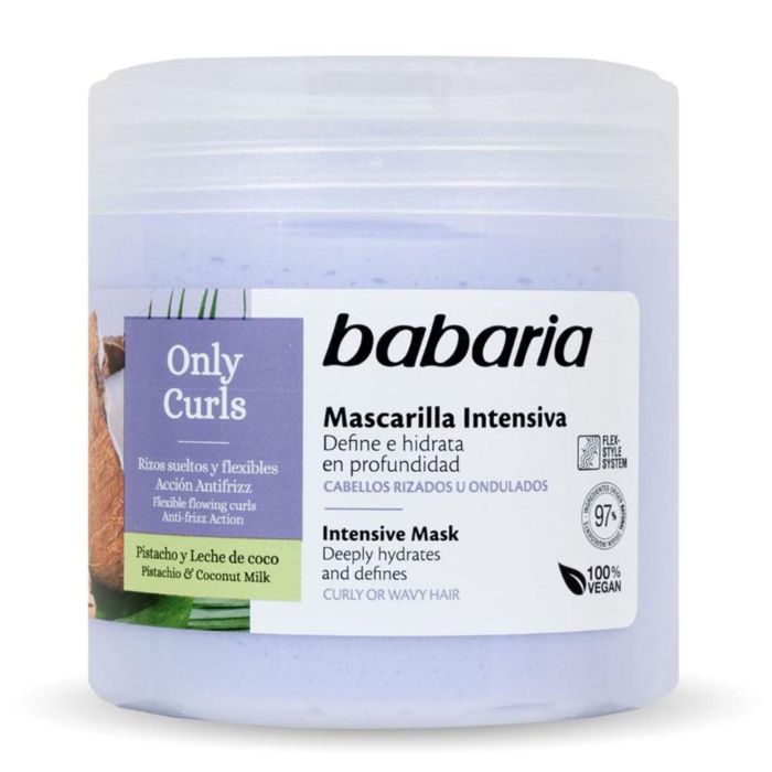 Babaria Only Curls Mascarilla Intensiva para Cabello Rizado Mujer 400ml Babaria Only Curls Mascarilla Intensiva para Cabello Rizado Mujer 400ml