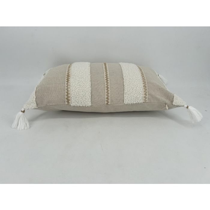 Cojin Boho DKD Home Decor Crudo Natural 50 x 30 cm (2 Unidades) 4 Cojin Boho DKD Home Decor Crudo Natural 50 x 30 cm (2 Unidades) 4