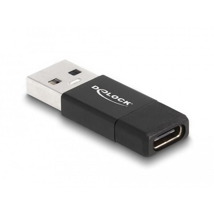 DELOCK USB 3.2 Gen 2 Adapter USB Typ-A Stecker zu USB Type-C Buchse schwarz 0 DELOCK USB 3.2 Gen 2 Adapter USB Typ-A Stecker zu USB Type-C Buchse schwarz 0