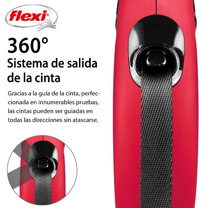 Flexi Correa Retráctil New Classic para Perros Talla XS, Cinta de 3 Metros en Color Rojo, Fabricada en Plástico y Nylon 2 Flexi Correa Retráctil New Classic para Perros Talla XS, Cinta de 3 Metros en Color Rojo, Fabricada en Plástico y Nylon 2