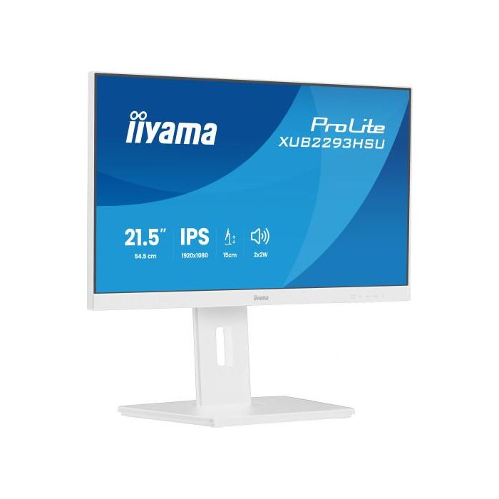 Iiyama ProLite XUB2293HSU-W7 Monitor 21.5 Pulgadas 54.6 cm IPS Panel LED 1920x1080 100 Hz Blanco