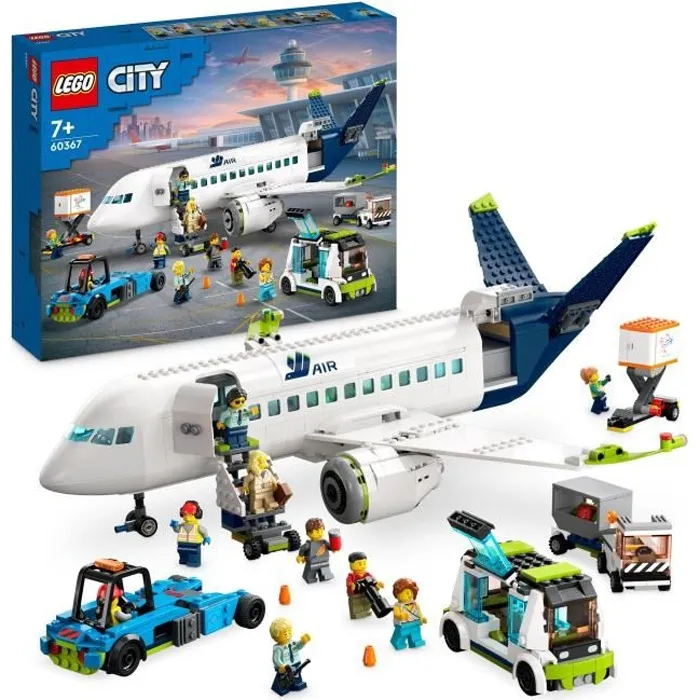 Lego 60367 Avión de Juguete con Autobús del Aeropuerto, Remolcador, Camión de Equipaje y 9 Minifiguras Set de Construcción 0 Lego 60367 Avión de Juguete con Autobús del Aeropuerto, Remolcador, Camión de Equipaje y 9 Minifiguras Set de Construcción 0