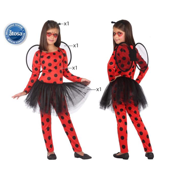 Disfraz Mariquita Niña Infantil Rojo 3-4 Años Disfraz Mariquita Niña Infantil Rojo 3-4 Años
