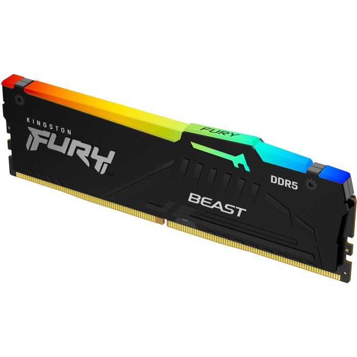 Kingston FURY Beast RGB CL36 DIMM 16GB 5600MT/s DDR5, Latencia CL36, 1 x 16 GB, 288-pin DIMM para PC
