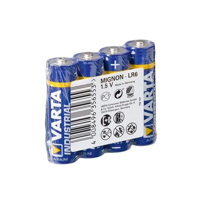 Varta Batería AA (LR6) Industrial Pro 1.5V – Pack de 4 Unidades