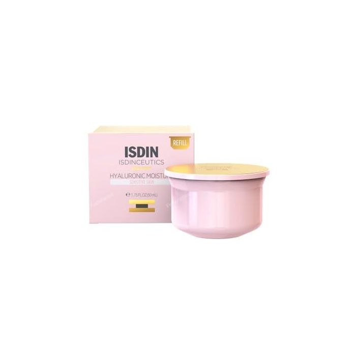 Isdin ISDINCEUTICS Recambio Crema Hidratante Facial Hyaluronic Moisture Ácido Hialurónico Piel Sensible Rojeces Eco-Refill 50g