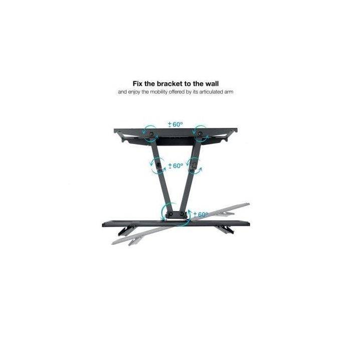 Soporte de Pared Giratorio/ Inclinable/ Nivelable TooQ LP7846TN-B para TV de 32-70"/ hasta 40kg 2 Soporte de Pared Giratorio/ Inclinable/ Nivelable TooQ LP7846TN-B para TV de 32-70"/ hasta 40kg 2