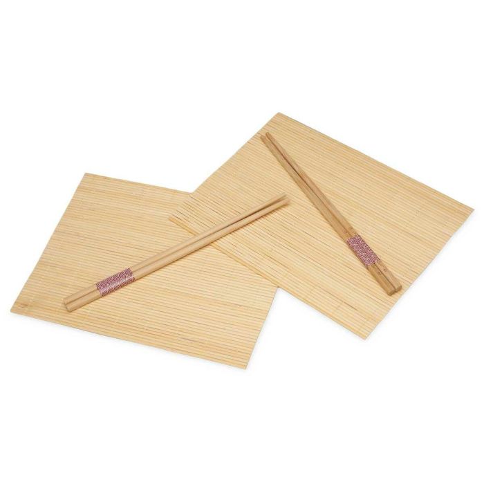 Set de Sushi Kinvara BM-001 Madera Bambú 24 x 18 cm 24 x 0,5 x 0,5 cm (24 Unidades) 4