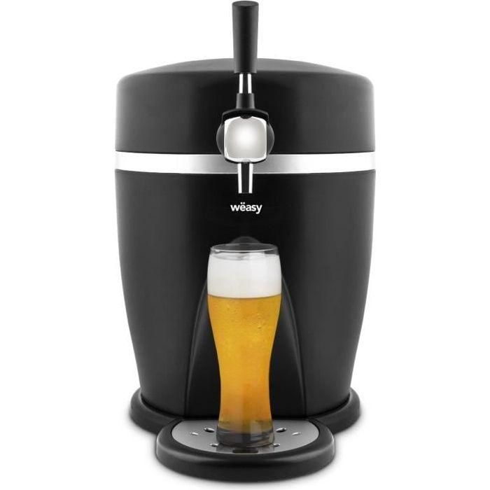 WEASY PINT568 - Dispensador de cerveza 5L - Temperatura de 3 ° a 6 ° C - 60W - Asa y bandeja de goteo extraíble - Patas antideslizantes WEASY PINT568 - Dispensador de cerveza 5L - Temperatura de 3 ° a 6 ° C - 60W - Asa y bandeja de goteo extraíble - Patas antideslizantes