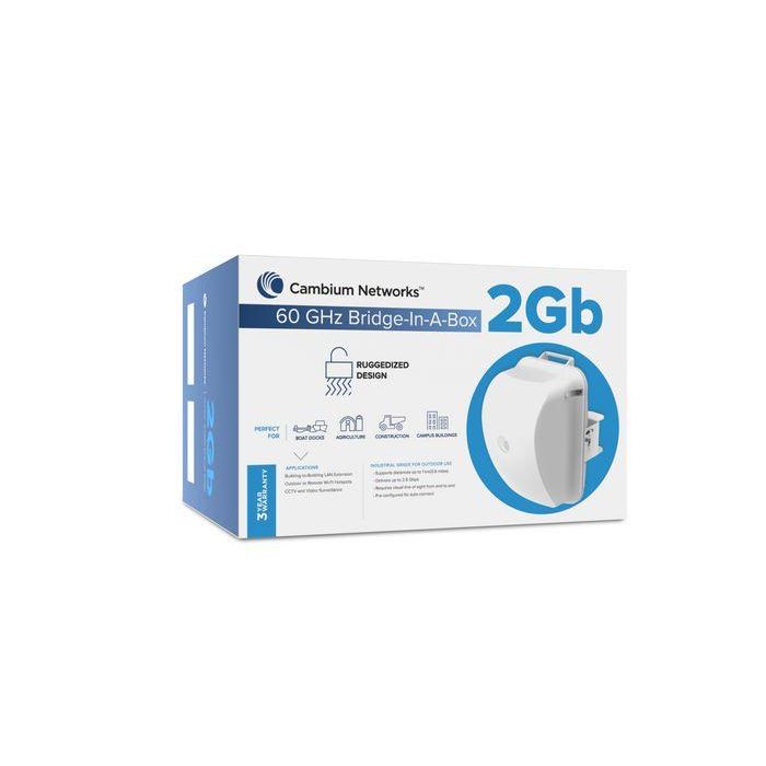 Cambium Networks 60GHz Bridge in a Box 2Gb with EU cord