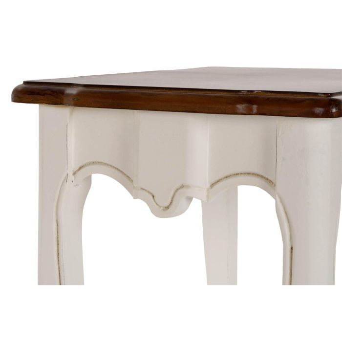 DKD Home Decor Mesita Auxiliar Tradicional de Paulownia Blanca y Marrón, Juego de 3, 40x66x60 cm (Largo x Alto x Ancho) 2 DKD Home Decor Mesita Auxiliar Tradicional de Paulownia Blanca y Marrón, Juego de 3, 40x66x60 cm (Largo x Alto x Ancho) 2