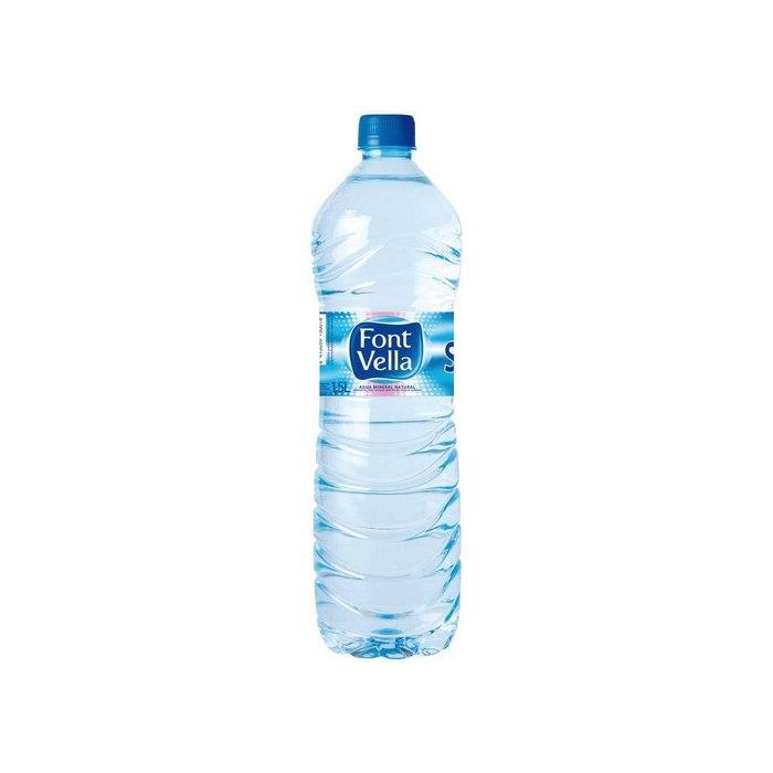 Agua Mineral Natural Font Vella Botella 1.5L 6 unidades