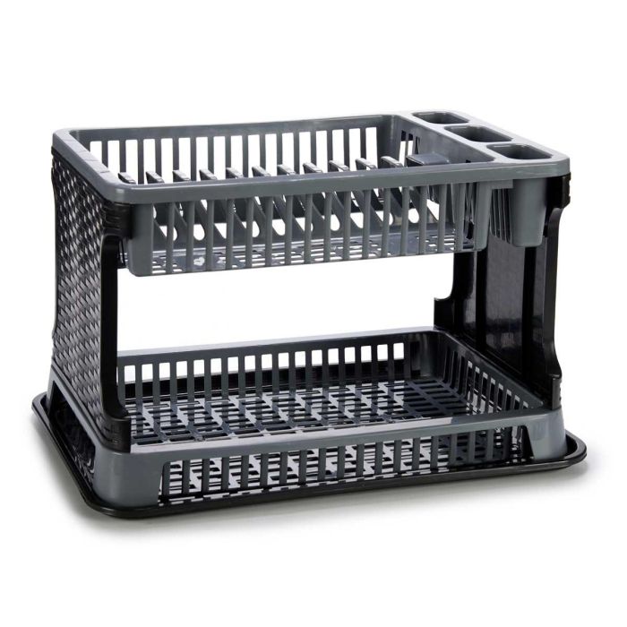 Escurreplato Plastico 2 Pisos Rattan Gri Kinvara 44X8CM (10 Unidades) 1 Escurreplato Plastico 2 Pisos Rattan Gri Kinvara 44X8CM (10 Unidades) 1