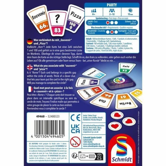 Schmidt Spiele AAAUC90802 Juego de Mesa ¿Una ronda? Para 8 años o más 8 Schmidt Spiele AAAUC90802 Juego de Mesa ¿Una ronda? Para 8 años o más 8