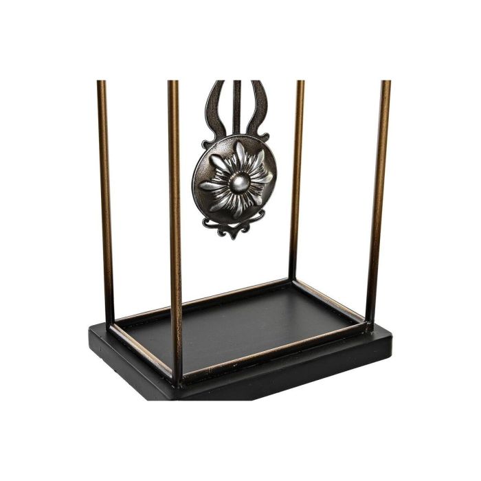 Reloj de Mesa DKD Home Decor Cristal Negro Dorado Hierro (17 x 12 x 46,5 cm) (2 Unidades) 2