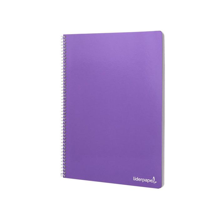 Cuaderno Espiral Liderpapel Folio Smart Tapa Blanda 80H 60 gr Cuadro 4 mm Con Margen Color Violeta 10 unidades 5