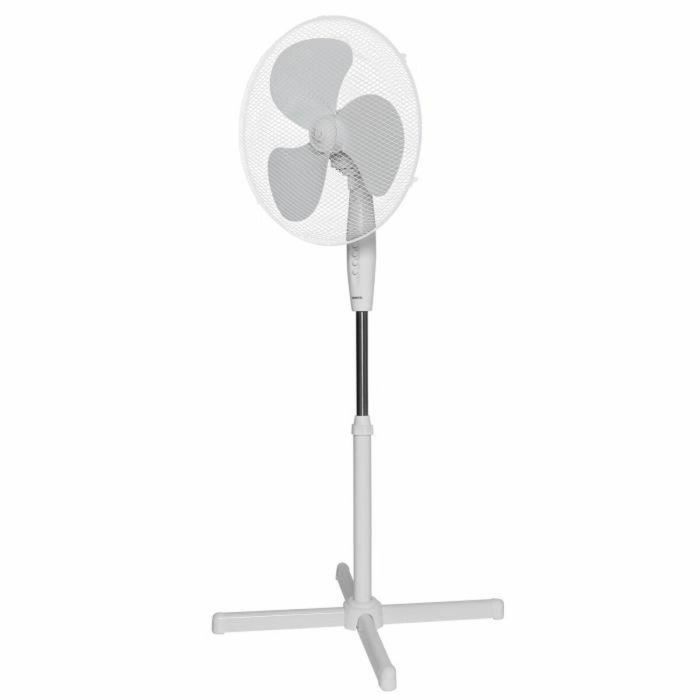 Ventilador de pie OCEANIC - 45W - Diámetro 40 cm - Altura regulable - Oscilación - Blanco 1