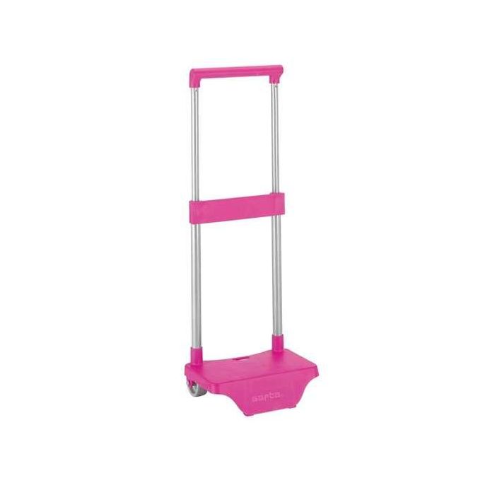 Carro portamochilas fucsia. abierto: 22x17x67,5 cm 1 Carro portamochilas fucsia. abierto: 22x17x67,5 cm 1