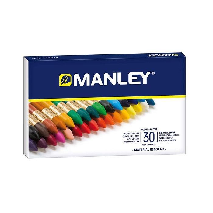 Manley Estuche De 30 Ceras Blandas 60 mm Colores Surtidos Manley Estuche De 30 Ceras Blandas 60 mm Colores Surtidos